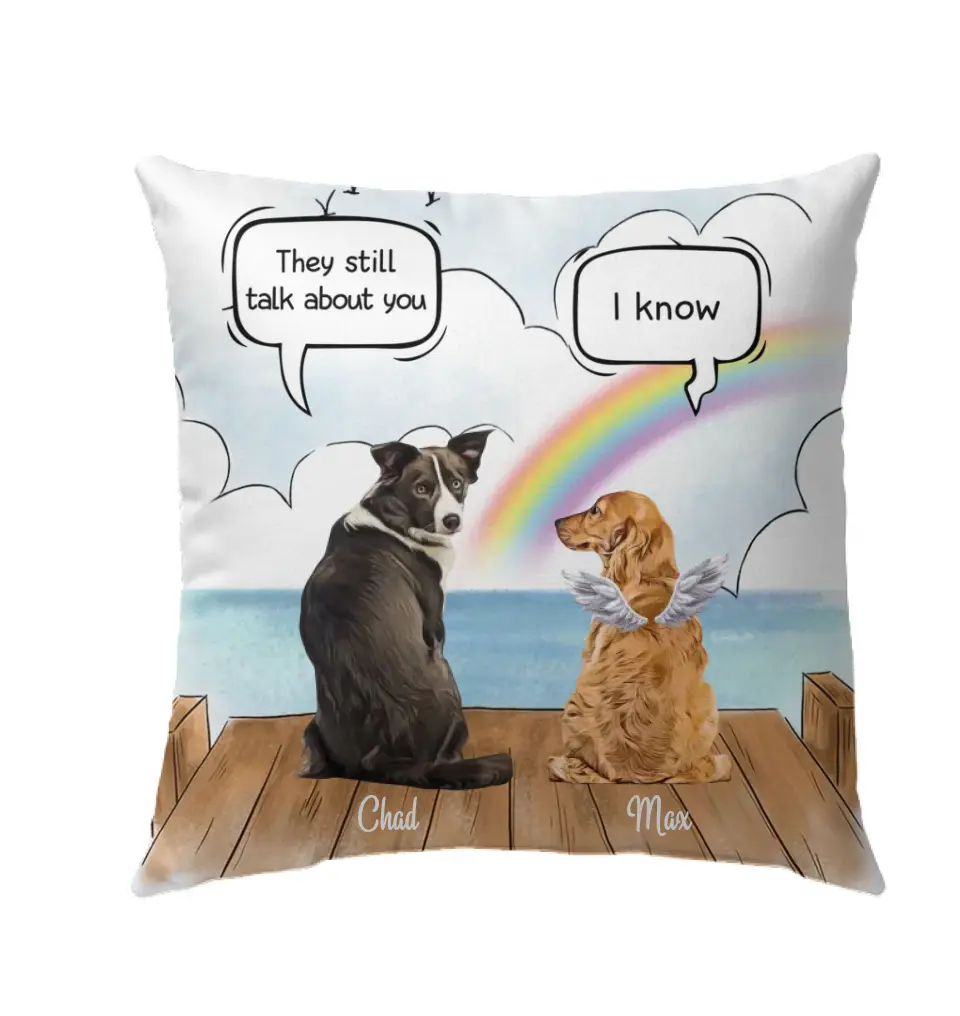 Custom Throw Pillows For Pet lovers, Custom Pet Pillow, Unique Gift Idea, Personalized Name Pets, Pets Conversation