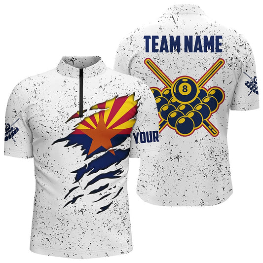 8 Ball Pool Arizona Flag Personalized Billiard Jersey Shirts 8 Ball Pool Shirts, Billiard Team Jersey Shirt