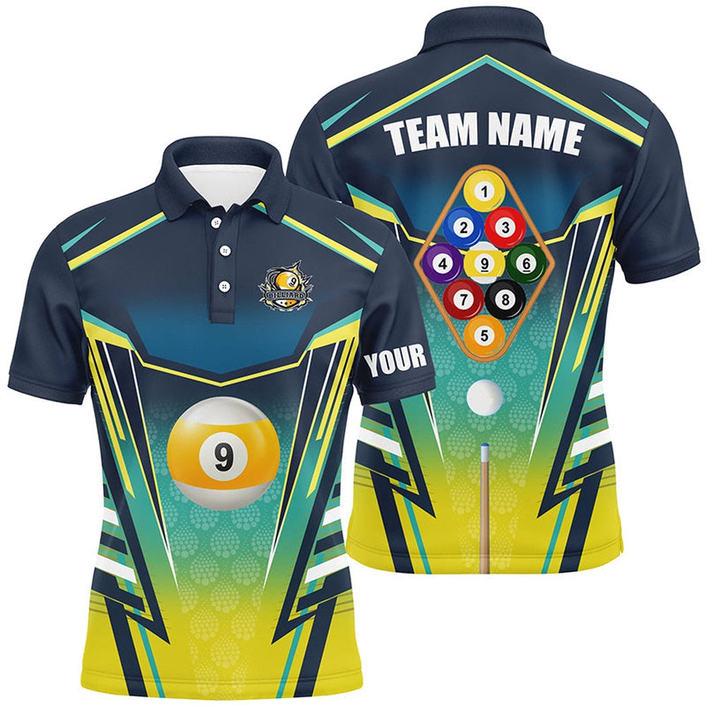 9 Ball Pool Billiard Polo Custom Polo Shirts Best Uniform Billiard Team Shirts, Billiard Team Polo Shirts