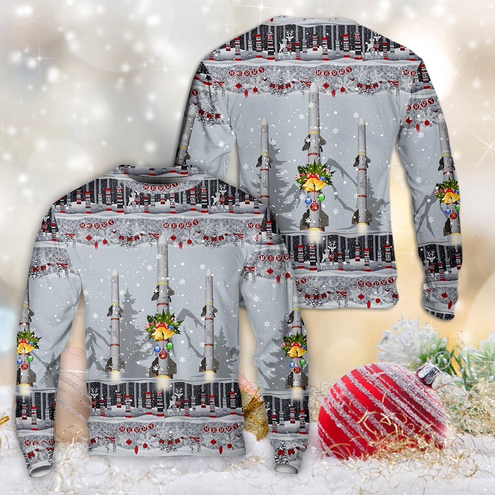 AIM-120 AMRAAM air to air missile Christmas AOP Sweater, Christmas Ugly Sweater, Sweater Xmas, Ugly Sweater