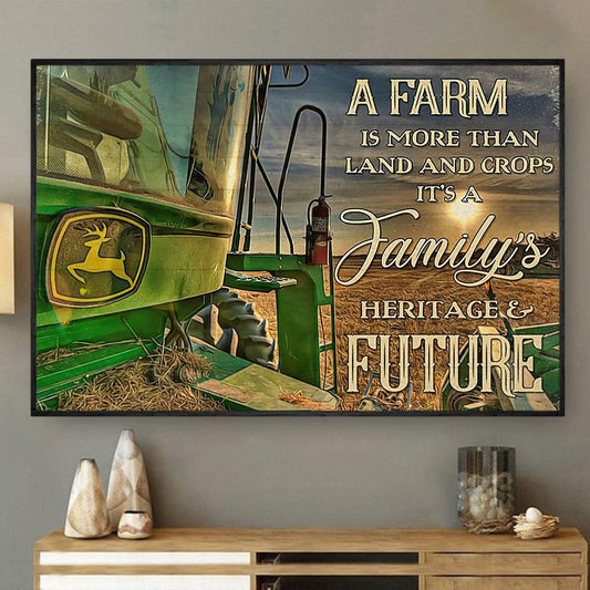 A Farm Is More Than Land And Crops It'S A Family Canvas, Farmhouse Canvas, Farm Gift, Farm Home Decor