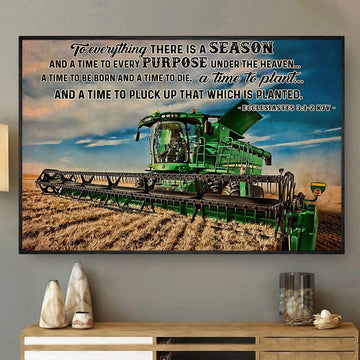 A Season A Time To Every Purpose Under The Heaven A Time To Plant Canvas, Farmhouse Canvas, Farm Gift, Farm Home Decor
