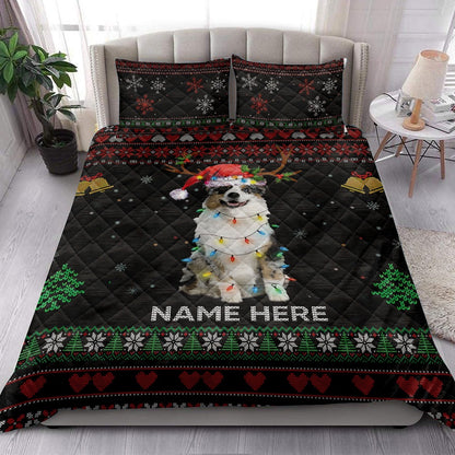 A Ustralian Shepherdmas Hat Bedding Set, Christmas Beddings, Xmas Bedding Sets