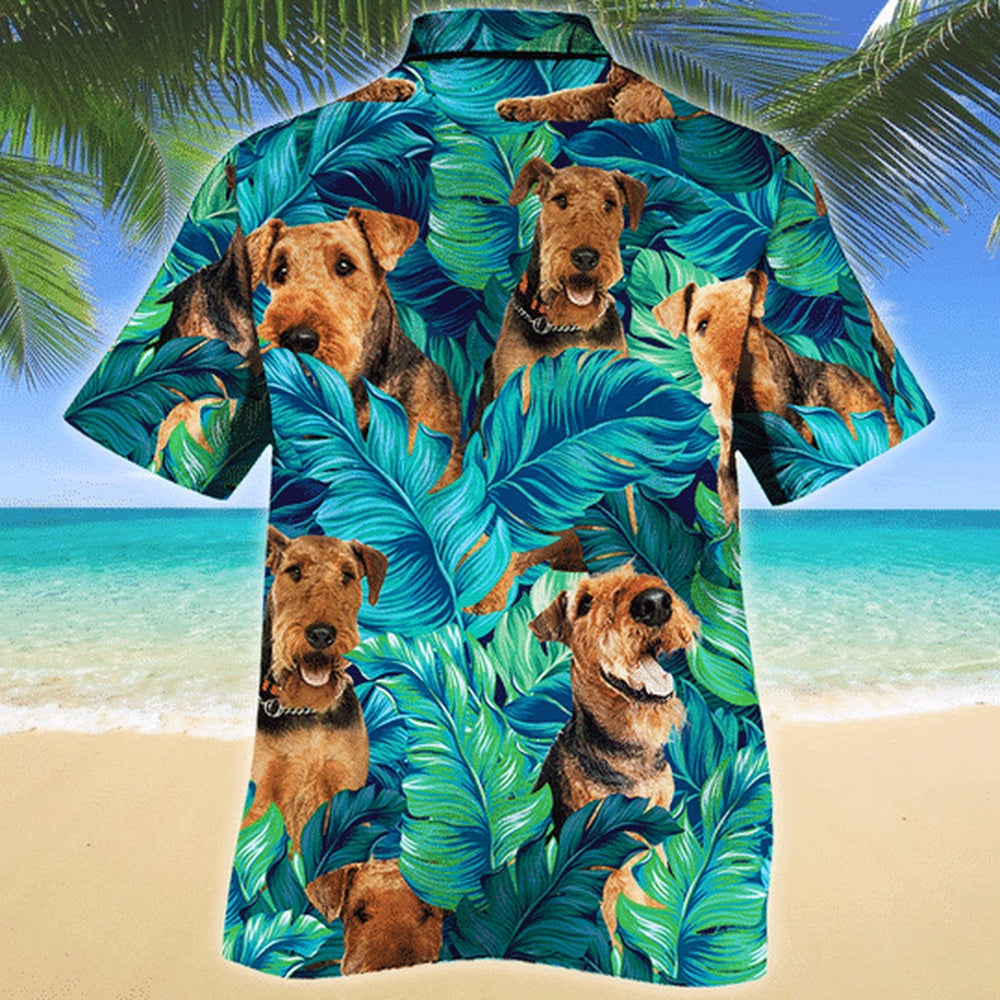Airedale Terrier Dog Lovers Hawaiian Style For Summer Hawaiian Shirt, Farm Hawaiian Shirt, Farmer Hawaii
