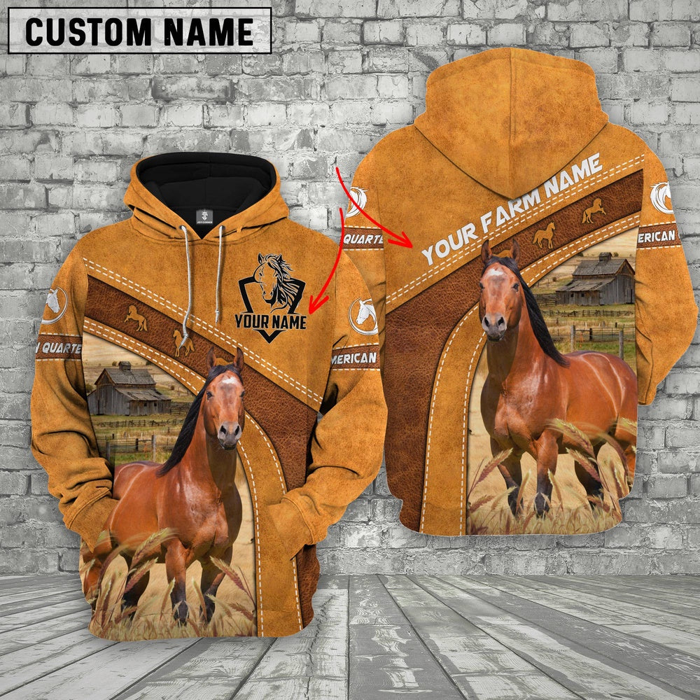 American Quarter Horse Custom Name Race Hoodie, Farmer Hoodie, Custom Farm Shirts, Farmer T Shirt