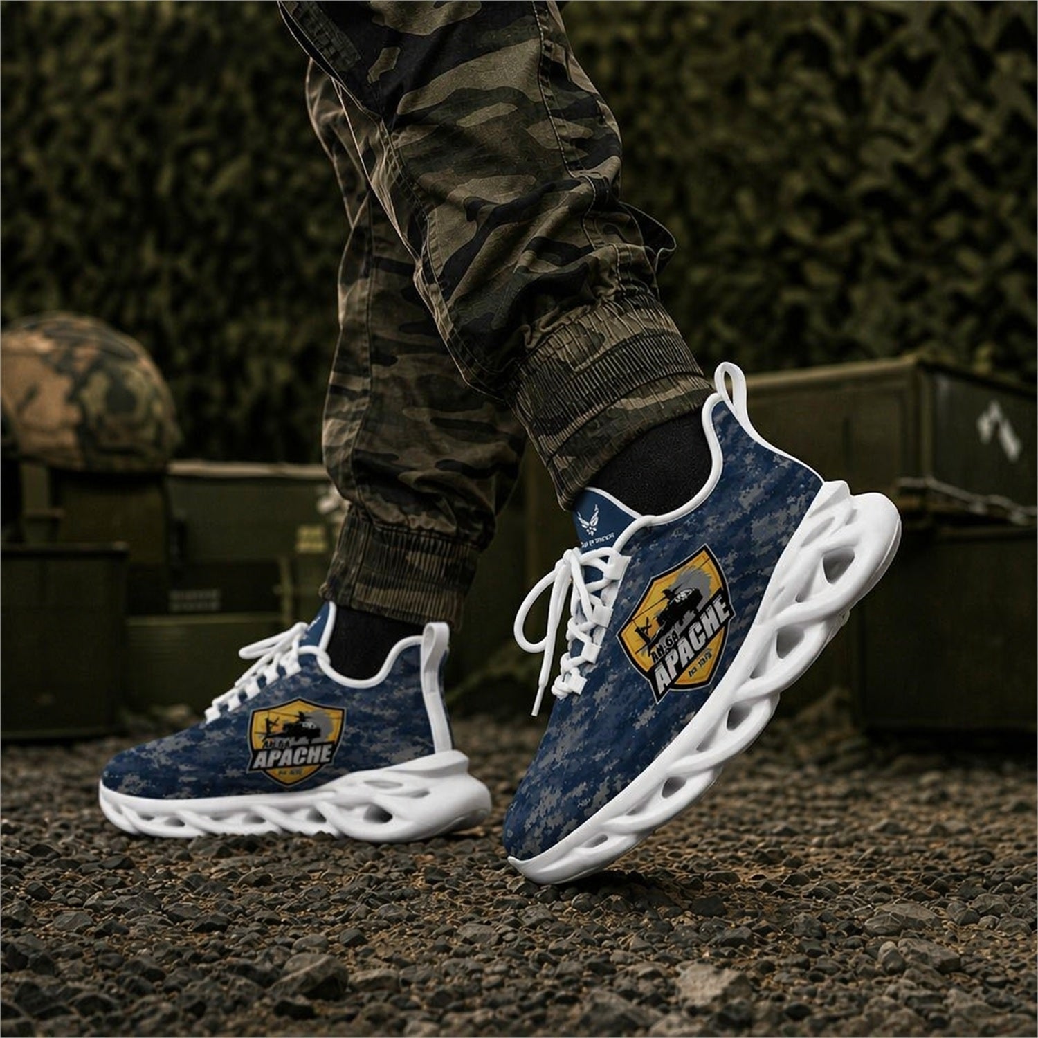 Custom Name Apache Veteran Max Soul Shoes, Veteran Sneaker