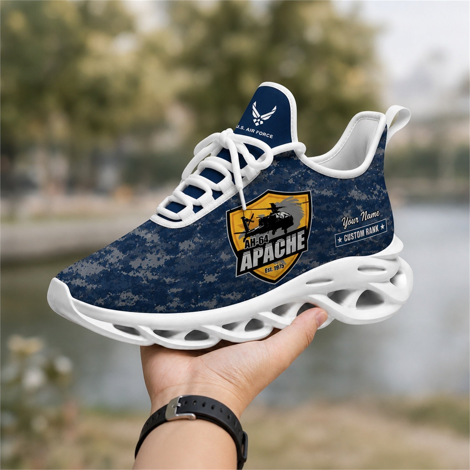 Custom Name Apache Veteran Max Soul Shoes, Veteran Sneaker
