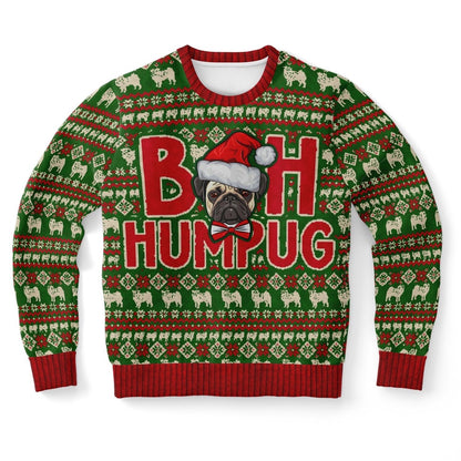 Bah Humpug Pug Ugly Christmas Sweater, Christmas Ugly Sweater, Sweater Xmas, Ugly Sweater