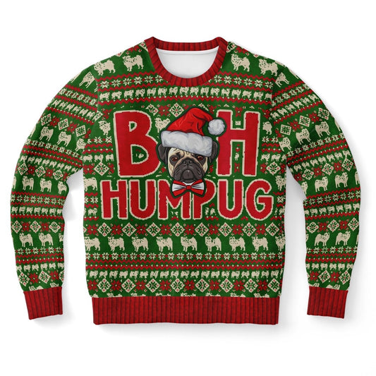 Bah Humpug Pug Ugly Christmas Sweater, Christmas Ugly Sweater, Sweater Xmas, Ugly Sweater