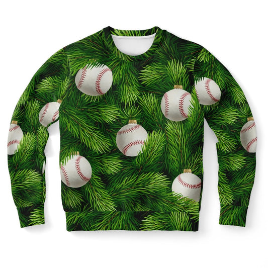 Baseball Tree Ugly Christmas Sweater, Christmas Ugly Sweater, Sweater Xmas, Ugly Sweater