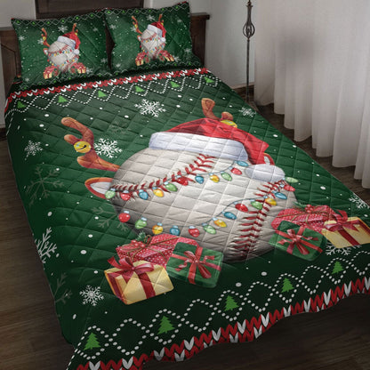 Baseballmas Hat Snowflake Reindeer Horn Box Ugly Bedding Set, Christmas Beddings, Xmas Bedding Sets