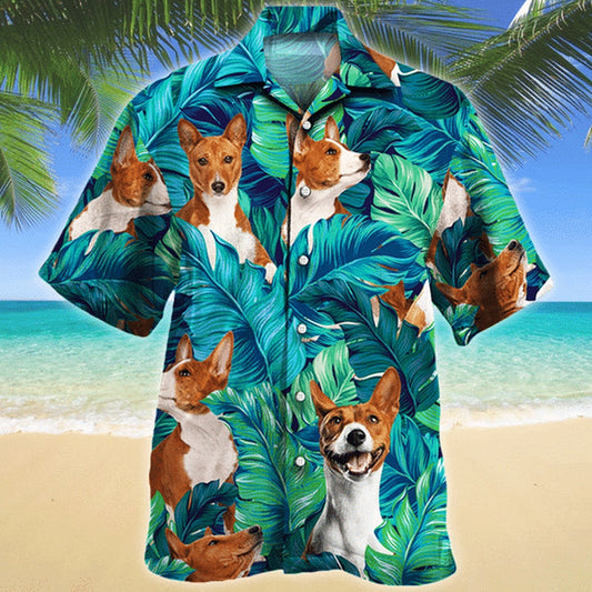 Basenji Dog Lovers Hawaiian Style For Summer Hawaiian Shirt, Farm Hawaiian Shirt, Farmer Hawaii