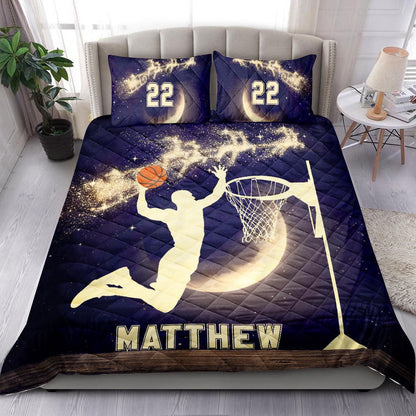 Basketball Moonmas Xmas Bedding Set, Custom Bedding Set, Christmas Beddings, Xmas Bedding Sets