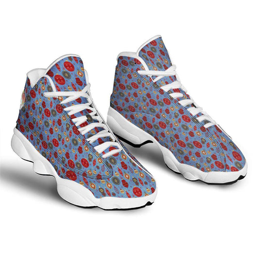 Baubles Christmas Print Pattern Basketball Shoes, Christmas Basketball Shoes, Christmas Shoes