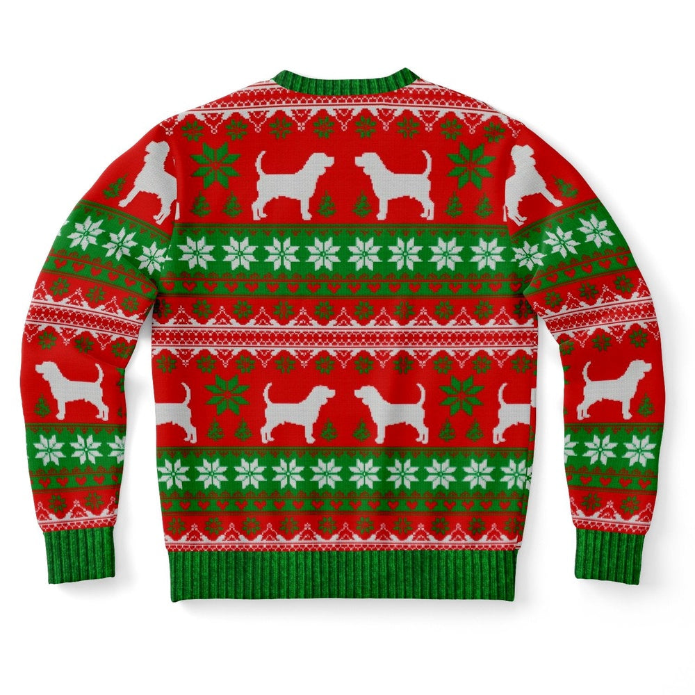 Beagle Bells Beagle Bells All The Way Ugly Christmas Sweater, Christmas Ugly Sweater, Sweater Xmas, Ugly Sweater