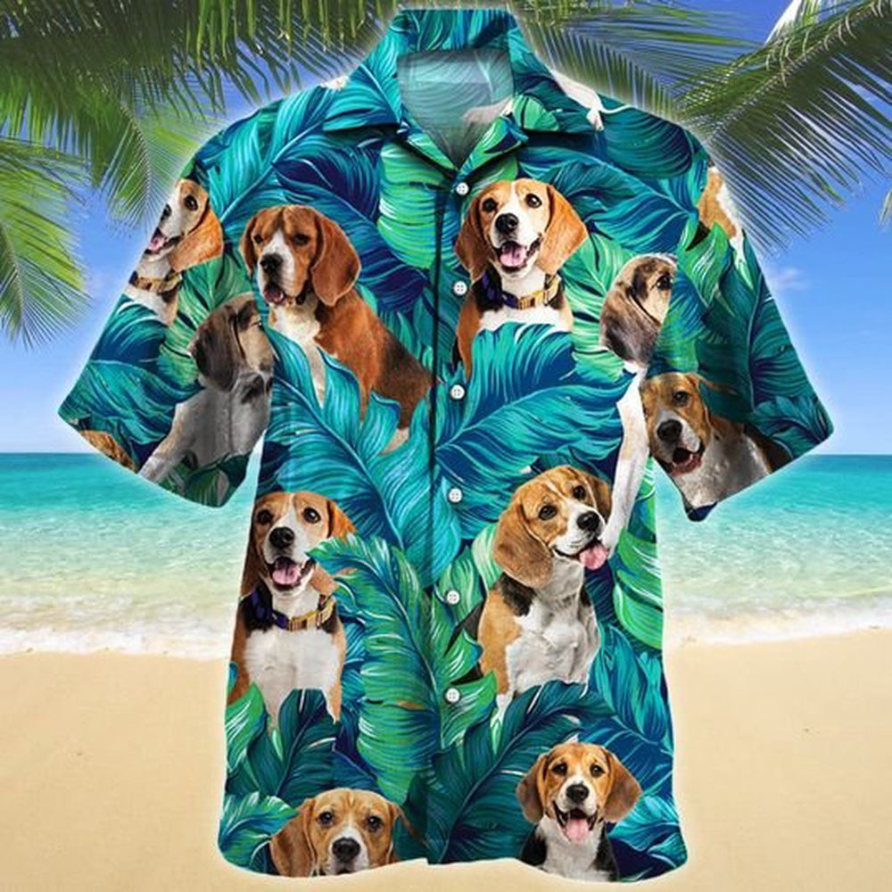 Beagle Dog Lovers Hawaiian Style For Summer Hawaiian Shirt, Farm Hawaiian Shirt, Farmer Hawaii