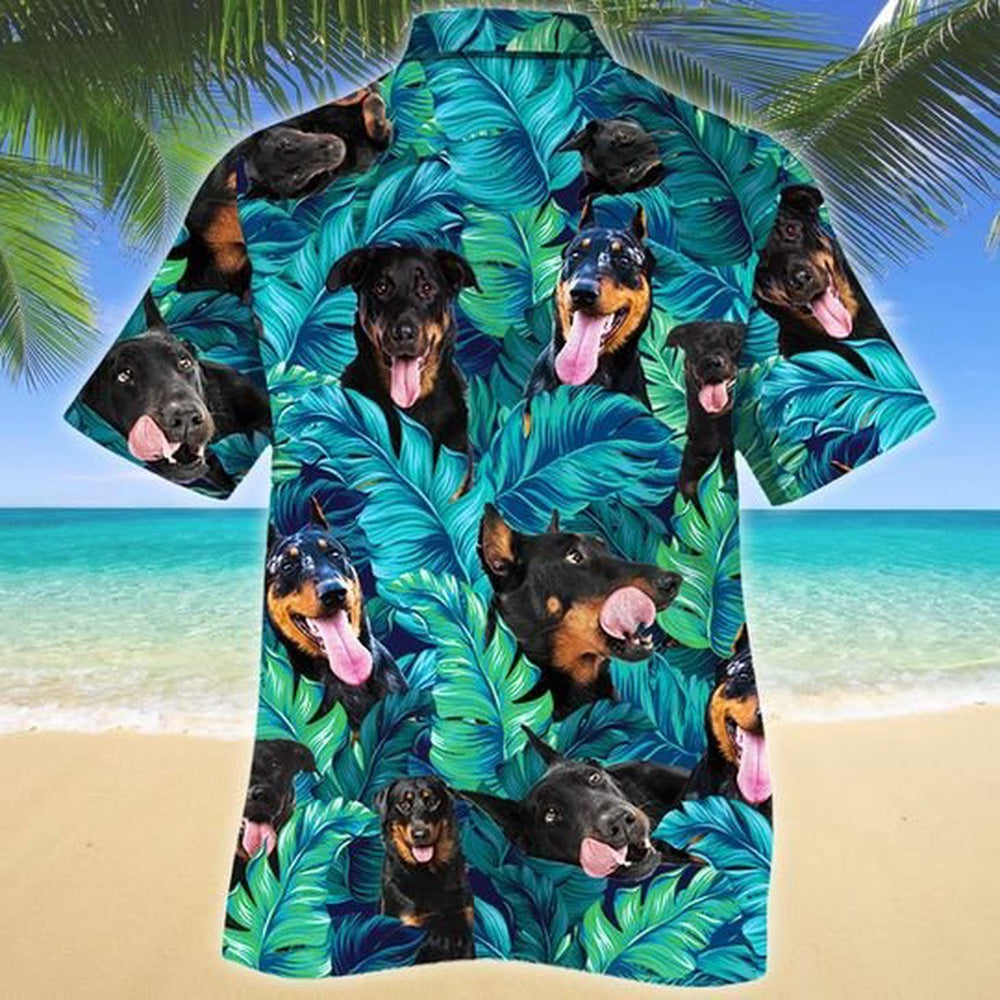 Beauceron Dog Lovers Hawaiian Style For Summer Hawaiian Shirt, Farm Hawaiian Shirt, Farmer Hawaii