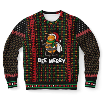 Bee Merry Ugly Christmas Sweater, Christmas Ugly Sweater, Sweater Xmas, Ugly Sweater