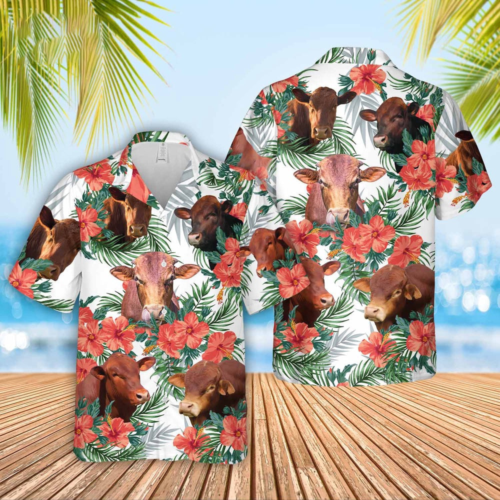 Beefmaster Hawaiian Shirt, Farm Hawaiian Shirt, Farmer Hawaii