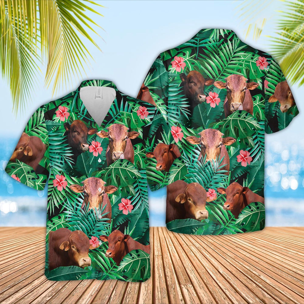 Beefmaster 3D Hawaiian Shirt, Farm Hawaiian Shirt, Farmer Hawaii