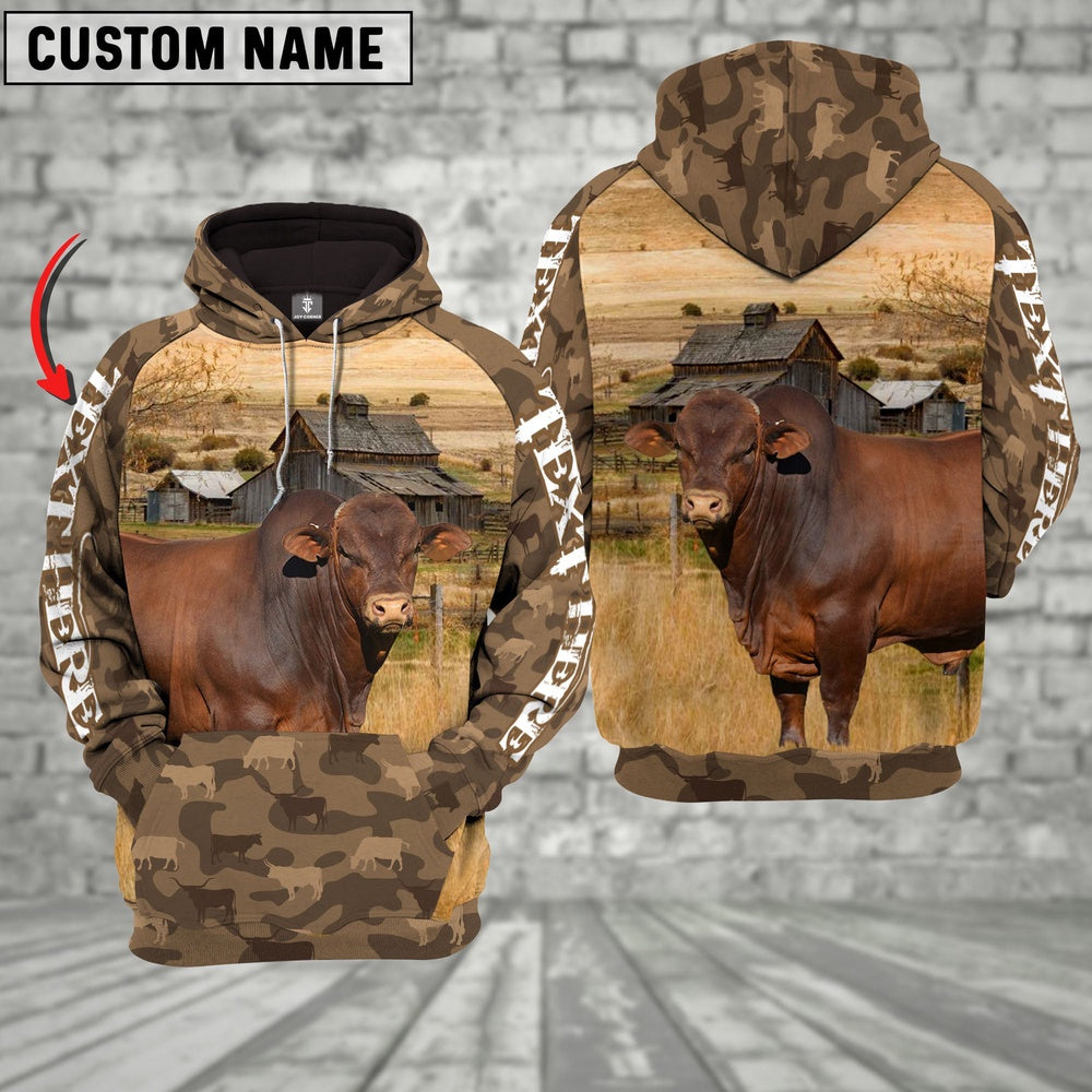 Beefmaster Cattle Farming Personalized 3D Hoodie, Farmer Hoodie, Custom Farm Shirts, Farmer T Shirt