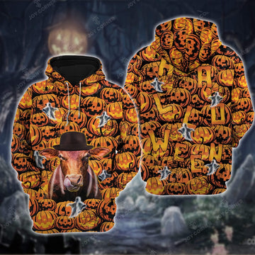 Beefmaster Cattle Halloween 3D Shirt, Farmer Hoodie, Farm Themed Shirts, Farm Tee Shirts