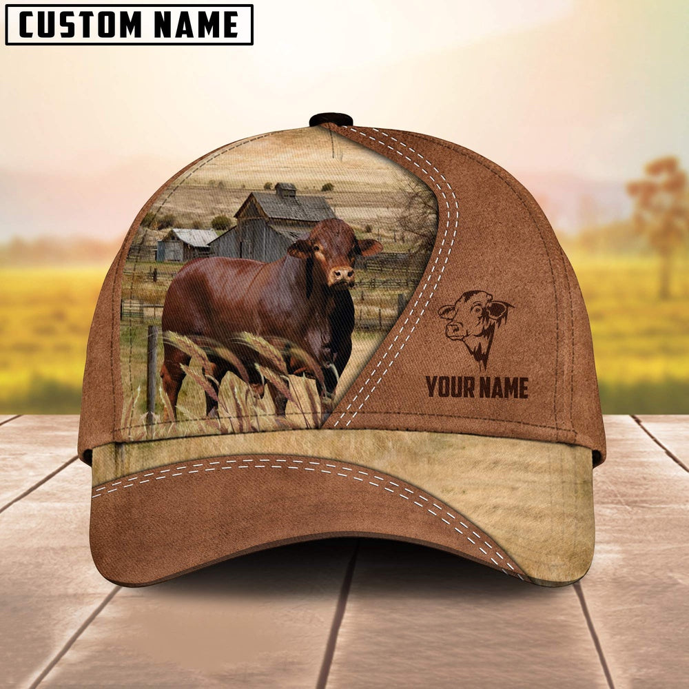 Beefmaster Customized Name Brown Cap, Farmer Cap, Vintage Farmer Hat, Mens Farmer Hats, Cap For Farmers