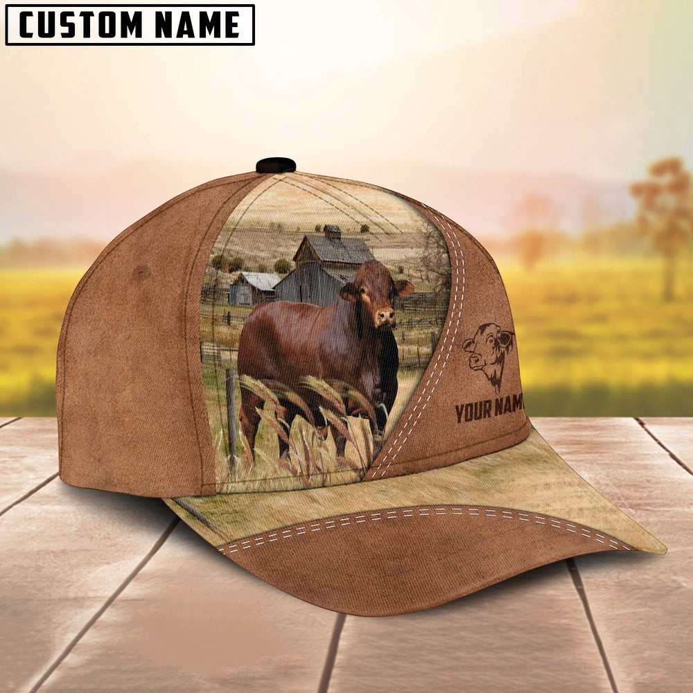 Beefmaster Customized Name Brown Cap, Farmer Cap, Vintage Farmer Hat, Mens Farmer Hats, Cap For Farmers