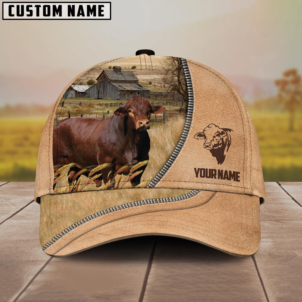 Beefmaster Farming Light Brown Customized Name Cap, Farmer Cap, Vintage Farmer Hat, Mens Farmer Hats, Cap For Farmers