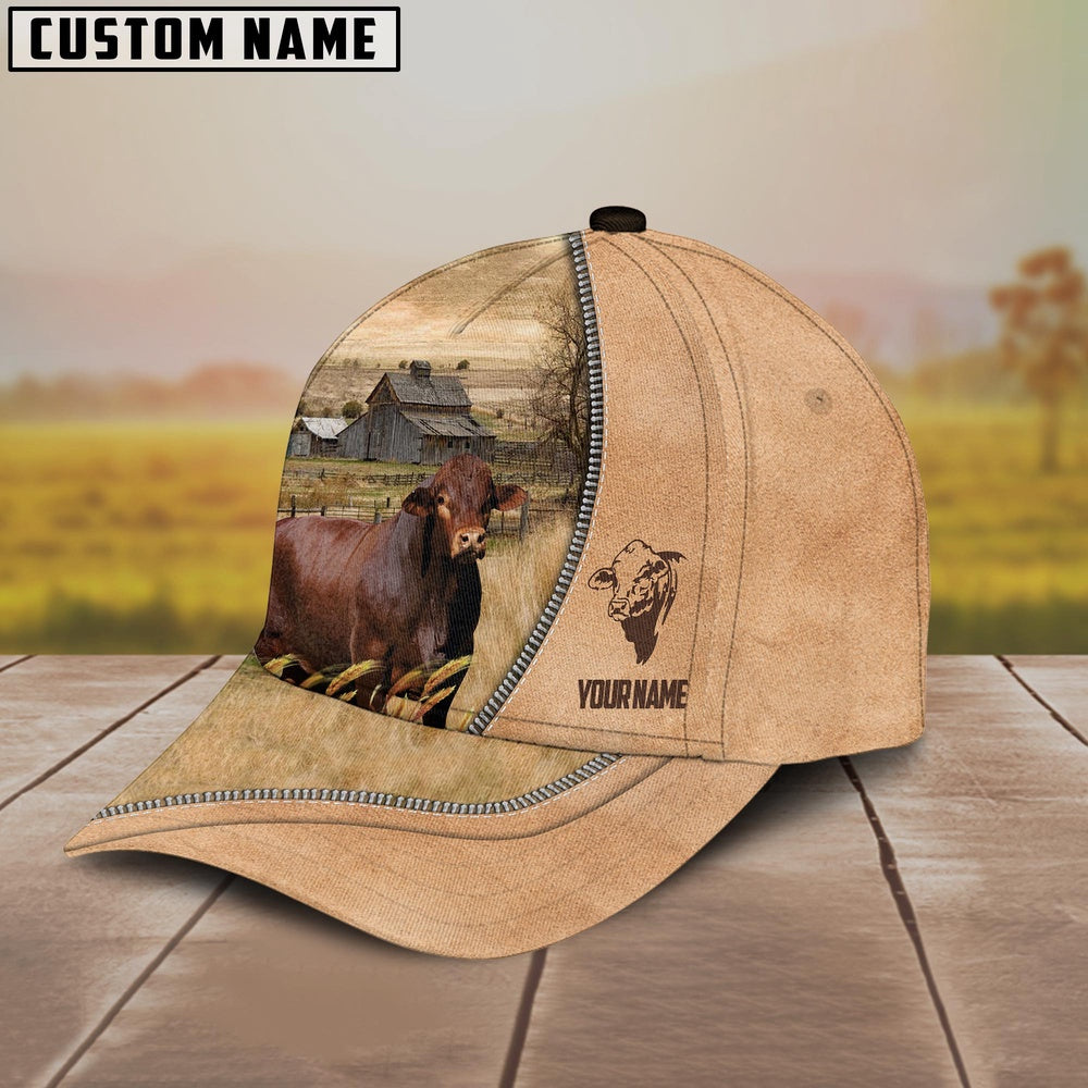 Beefmaster Farming Light Brown Customized Name Cap, Farmer Cap, Vintage Farmer Hat, Mens Farmer Hats, Cap For Farmers