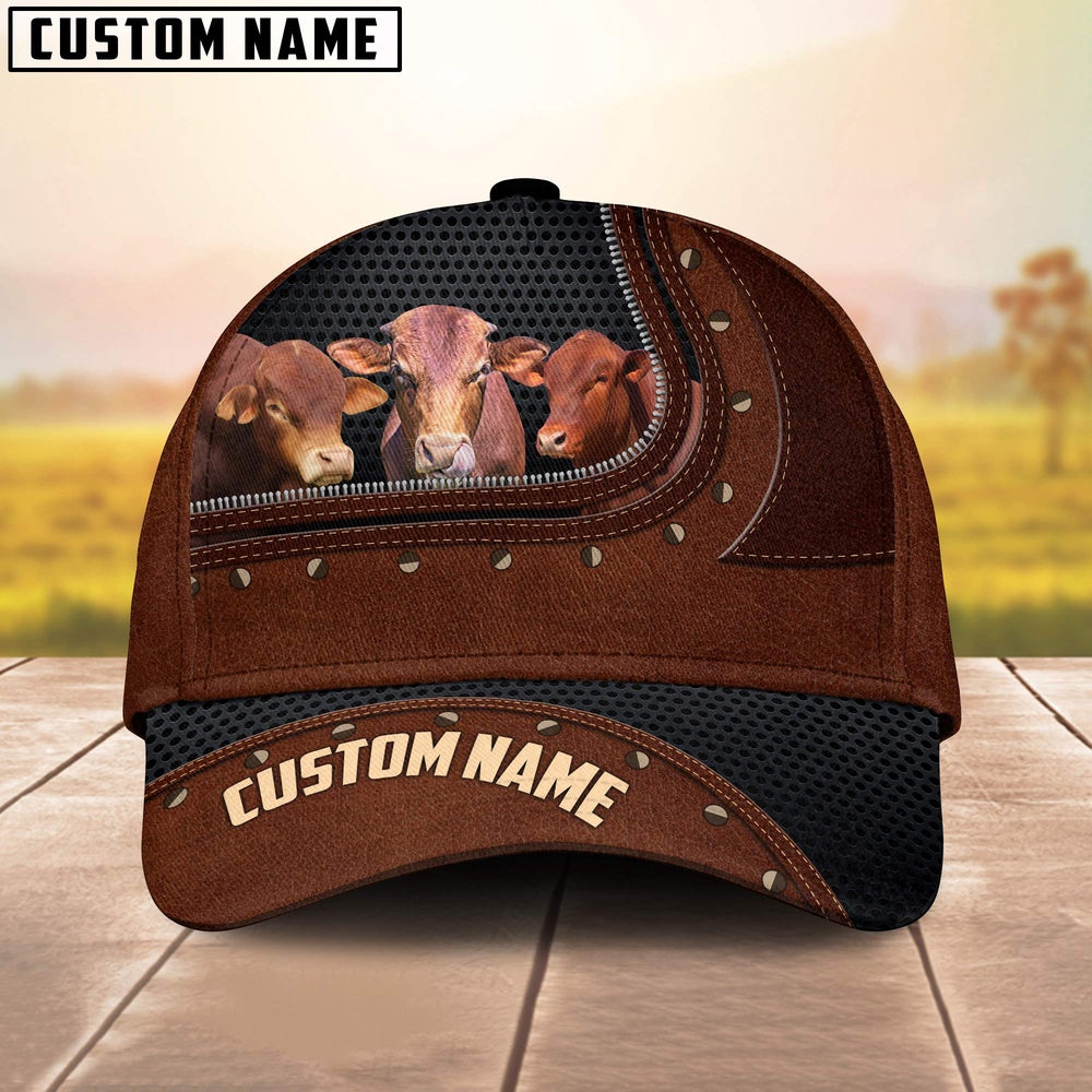 Beefmaster Happiness Zipper Pattern Customized Name Cap, Farmer Cap, Vintage Farmer Hat, Mens Farmer Hats, Cap For Farmers