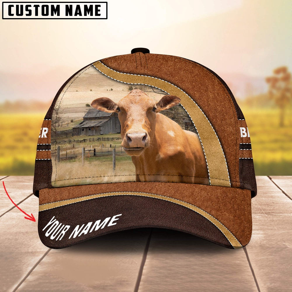 Beefmaster Happy Face Customized Name Cap, Farmer Cap, Vintage Farmer Hat, Mens Farmer Hats, Cap For Farmers