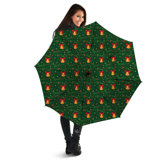 Bell Cute Christmas Print Pattern Umbrella, Christmas Umbrella, Xmas Umbrella