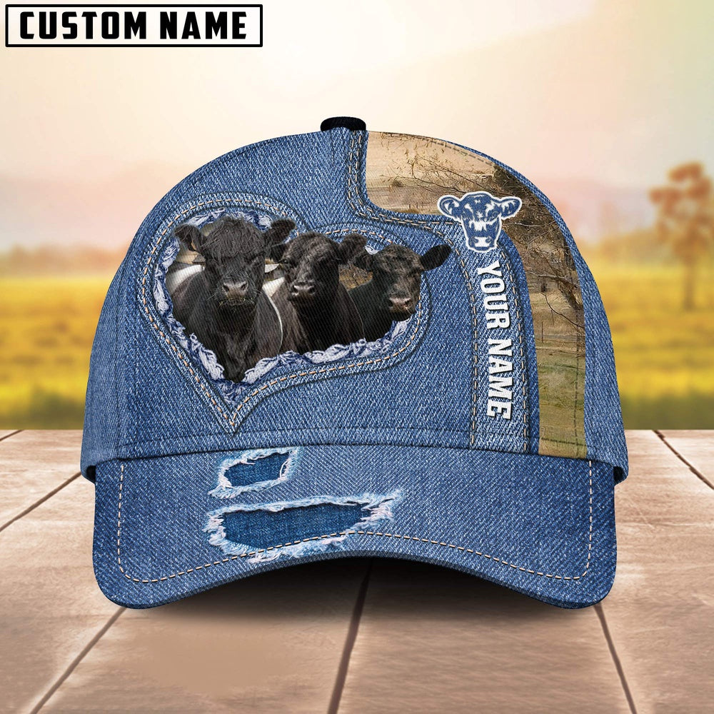 Belted Galloway Customized Name Denim Cap, Farmer Cap, Vintage Farmer Hat, Mens Farmer Hats, Cap For Farmers