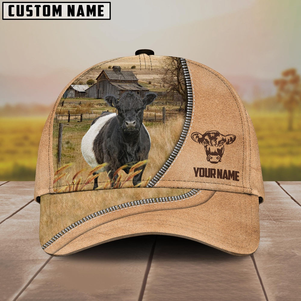 Belted Galloway Farming Light Brown Customized Name Cap, Farmer Cap, Vintage Farmer Hat, Mens Farmer Hats, Cap For Farmers