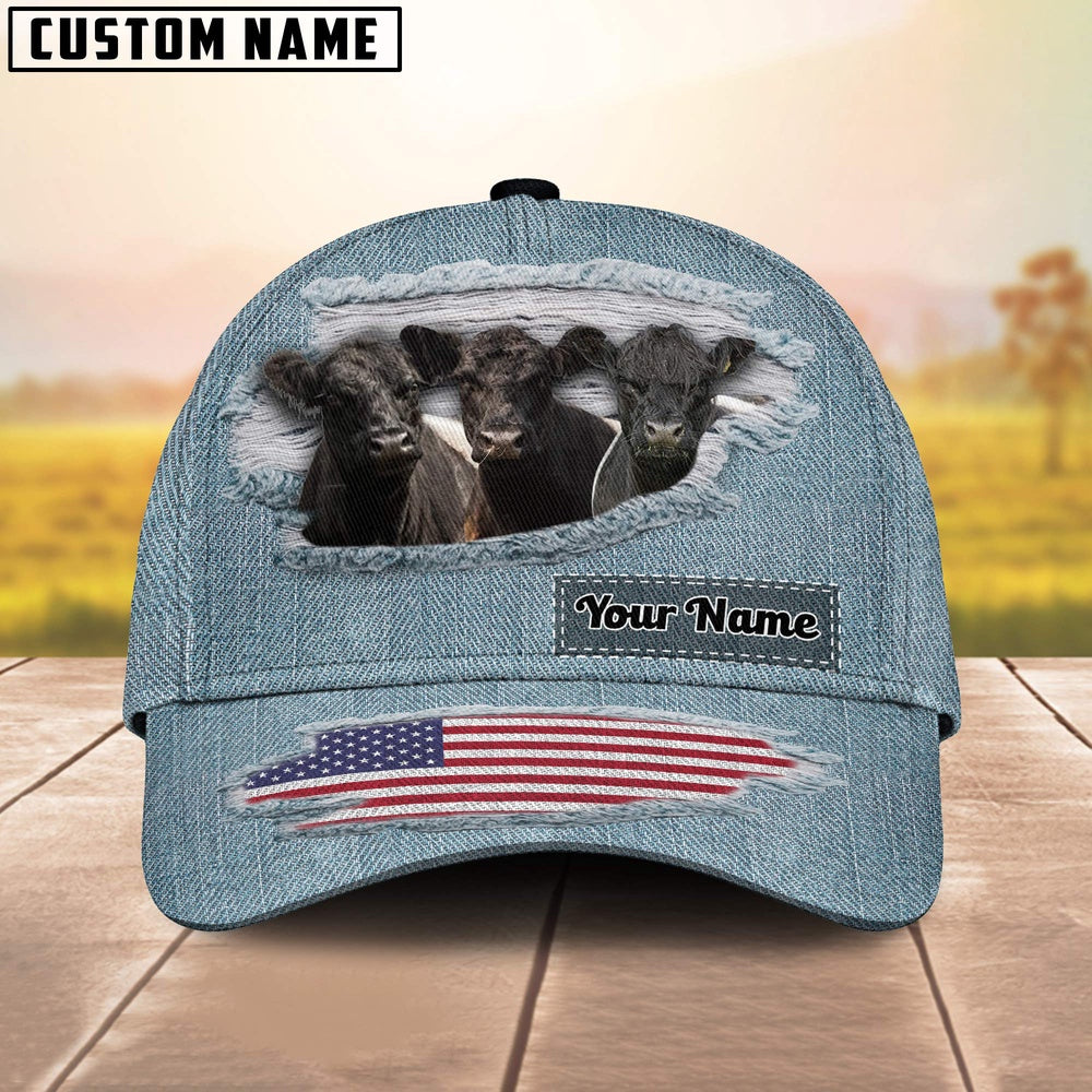 Belted Galloway Jeans Pattern Customized Name Cap, Farmer Cap, Vintage Farmer Hat, Mens Farmer Hats, Cap For Farmers