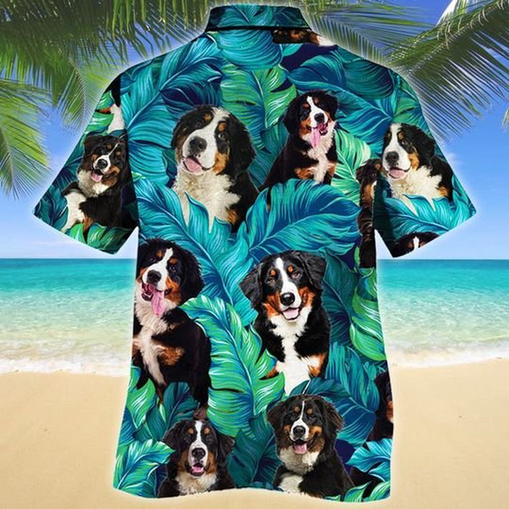Bernese Mountain Dog Lovers Hawaiian Style For Summer Hawaiian Shirt, Farm Hawaiian Shirt, Farmer Hawaii