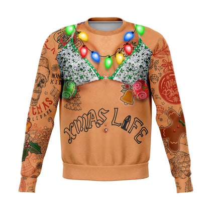 Bikini Xmas Life Tattoo Christmas Ugly Sweater, Christmas Ugly Sweater, Sweater Xmas, Ugly Sweater
