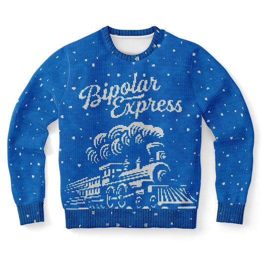 Bipolar Express Ugly Christmas Sweater, Christmas Ugly Sweater, Sweater Xmas, Ugly Sweater