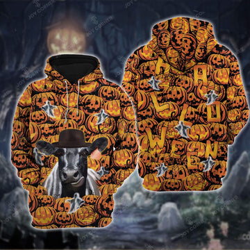 Black Angus Cattle Halloween 3D Shirt, Farmer Hoodie, Farm Themed Shirts, Farm Tee Shirts