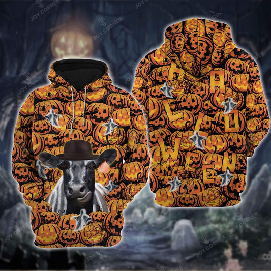 Black Angus Cattle Halloween 3D Shirt, Farmer Hoodie, Farm Themed Shirts, Farm Tee Shirts