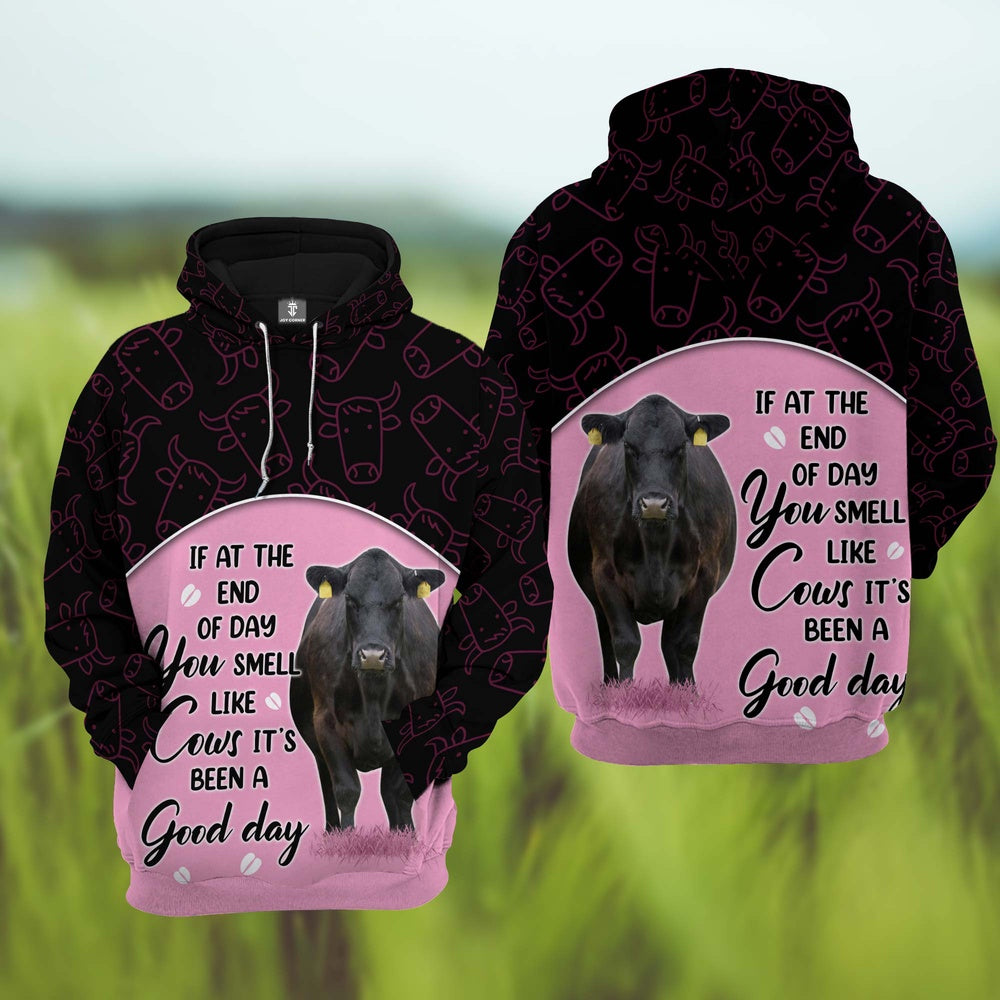 Black Angus Cattle It's Been A Good Day 3D Hoodie, Farmer Hoodie, Farm Themed Shirts, Farm Tee Shirts