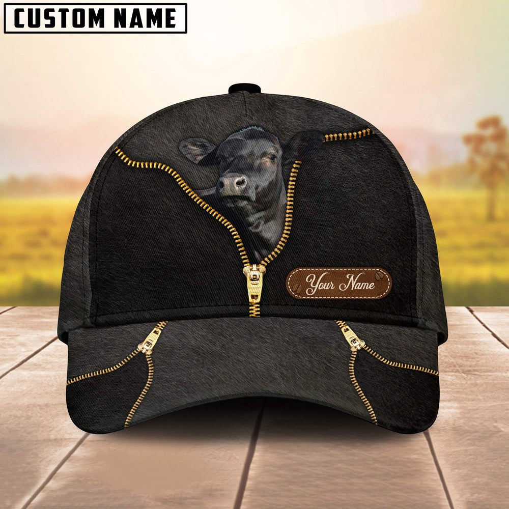 Black Angus Customized Name Cap, Farmer Cap, Vintage Farmer Hat, Mens Farmer Hats, Cap For Farmers