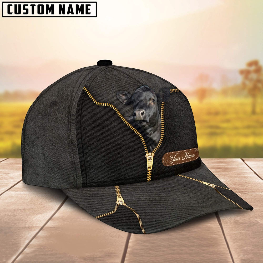 Black Angus Customized Name Cap, Farmer Cap, Vintage Farmer Hat, Mens Farmer Hats, Cap For Farmers