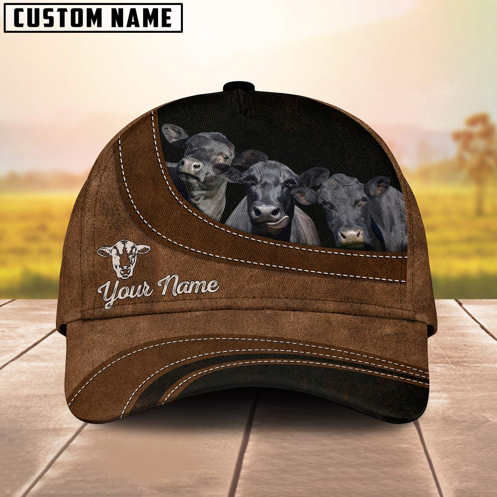 Black Angus Customized Name Cap, Farmer Cap, Vintage Farmer Hat, Mens Farmer Hats, Cap For Farmers
