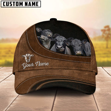 Black Angus Happiness Customized Name Cap, Farmer Cap, Vintage Farmer Hat, Mens Farmer Hats, Cap For Farmers