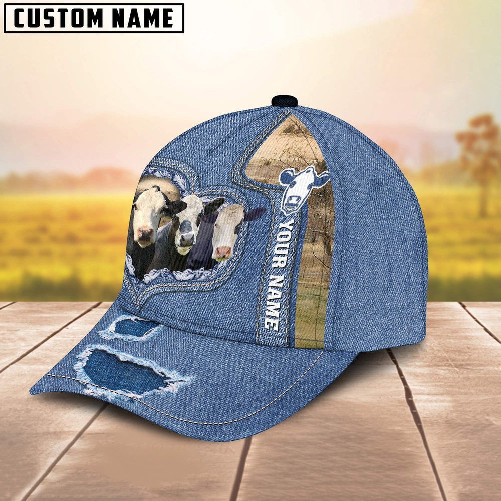Black Baldy Customized Name Denim Cap, Farmer Cap, Vintage Farmer Hat, Mens Farmer Hats, Cap For Farmers