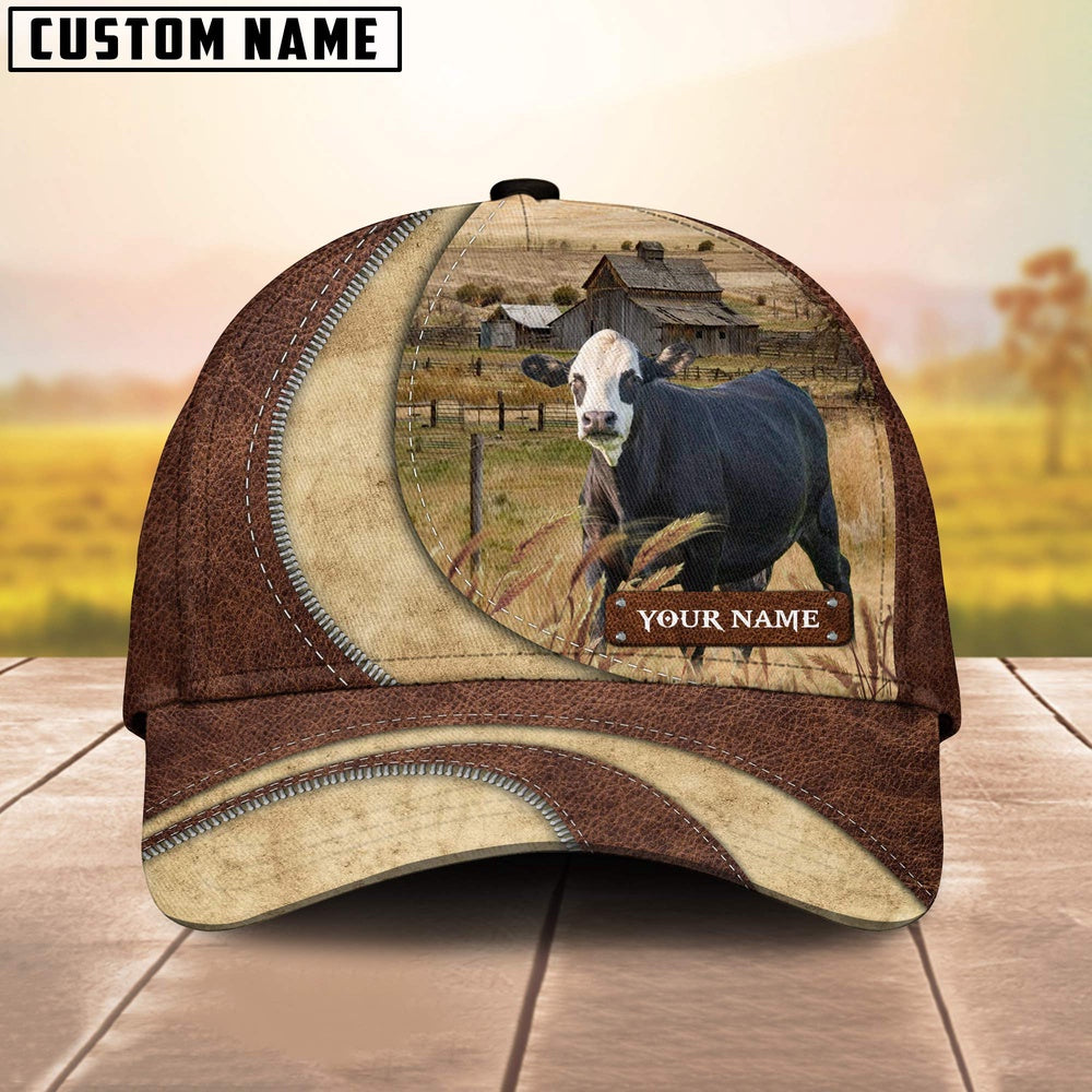 Black Baldy Customized Name Farm Barn Cap, Farmer Cap, Vintage Farmer Hat, Mens Farmer Hats, Cap For Farmers