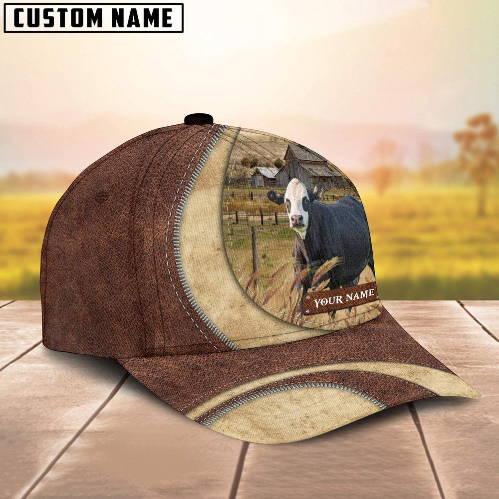 Black Baldy Customized Name Farm Barn Cap, Farmer Cap, Vintage Farmer Hat, Mens Farmer Hats, Cap For Farmers