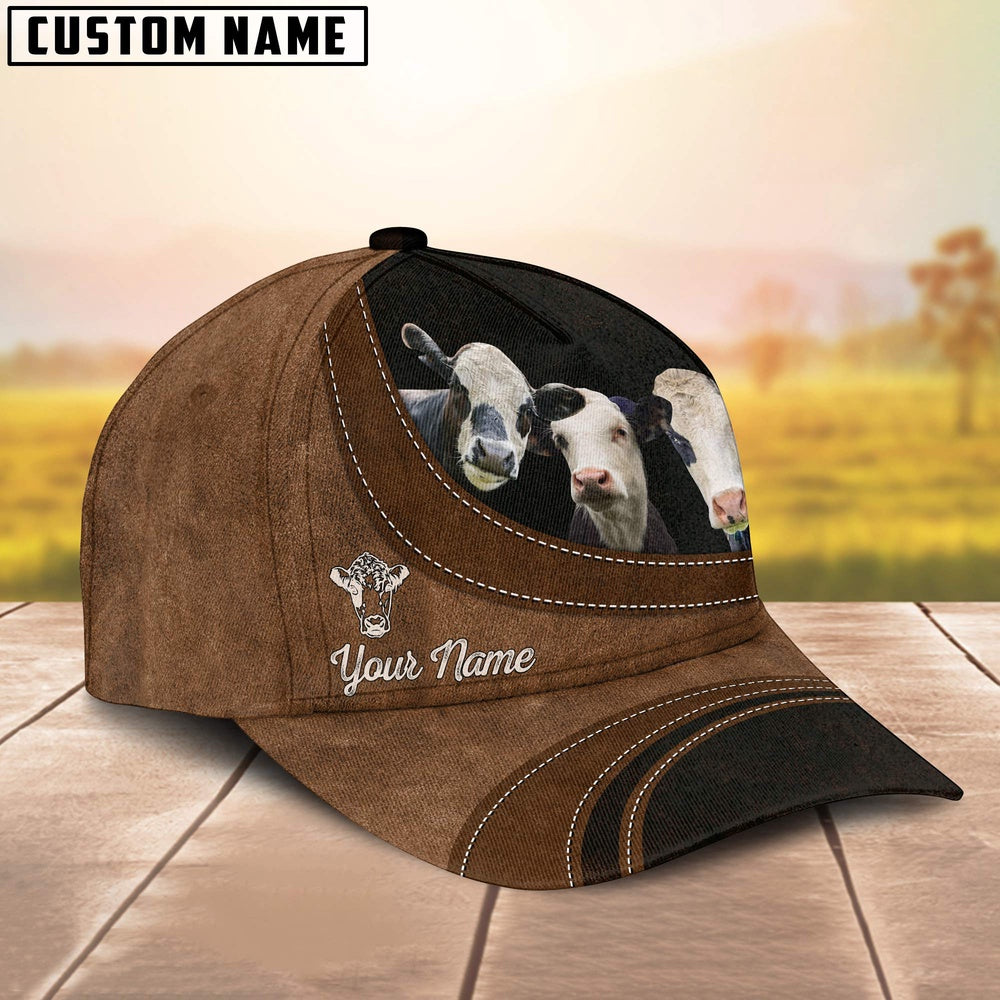 Black Baldy Happiness Customized Name Cap, Farmer Cap, Vintage Farmer Hat, Mens Farmer Hats, Cap For Farmers